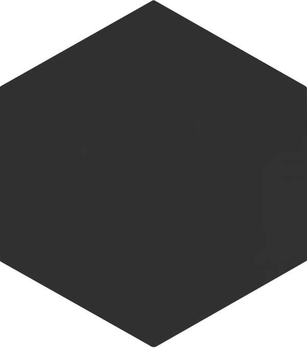 Black - Flamingo HEXAGON TILE (150x173mm)