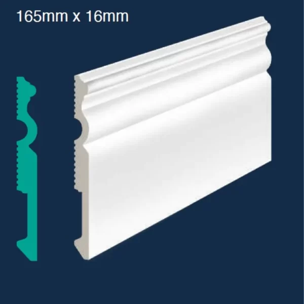 Skirting - 3001W (165 x 16 x 2700mm)